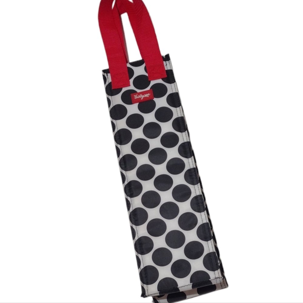 Thirty-One Thermal Insulated Wine Bottle Bag/Tote - Polka Dot